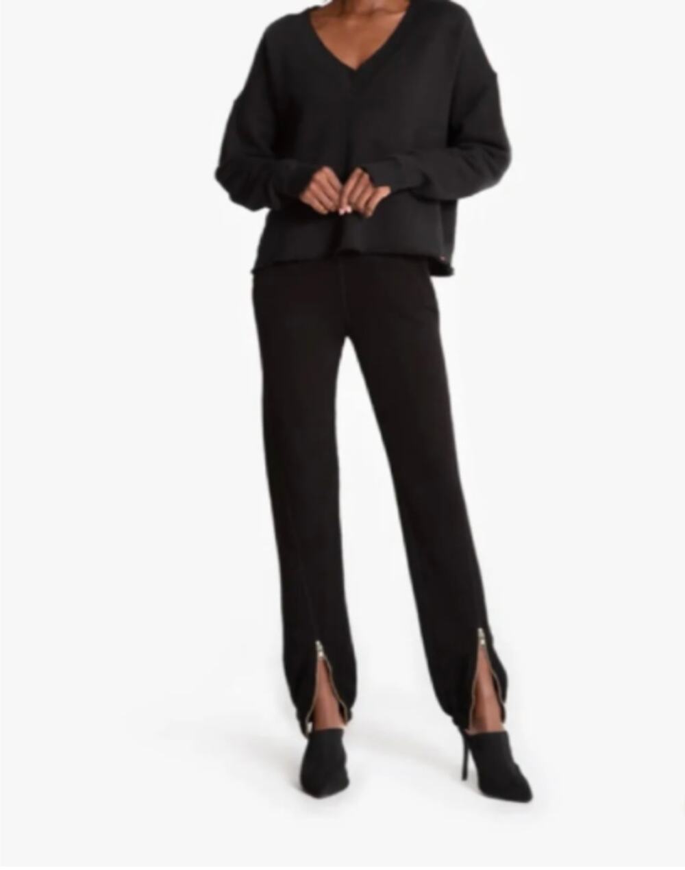 NWT n:PHILANTHROPY Blazer Cotton French Terry Zipper Trim Jogger Pants L